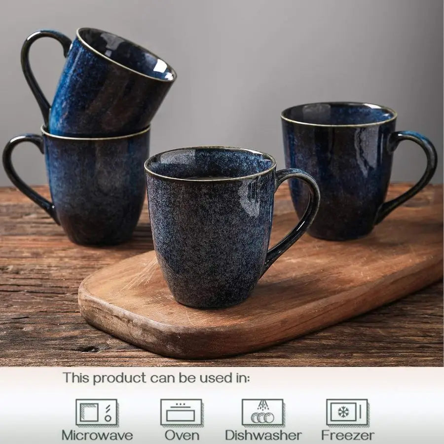 XMSJ Coffee Mug Set Ceramic 6 Piece Mugs With Handles