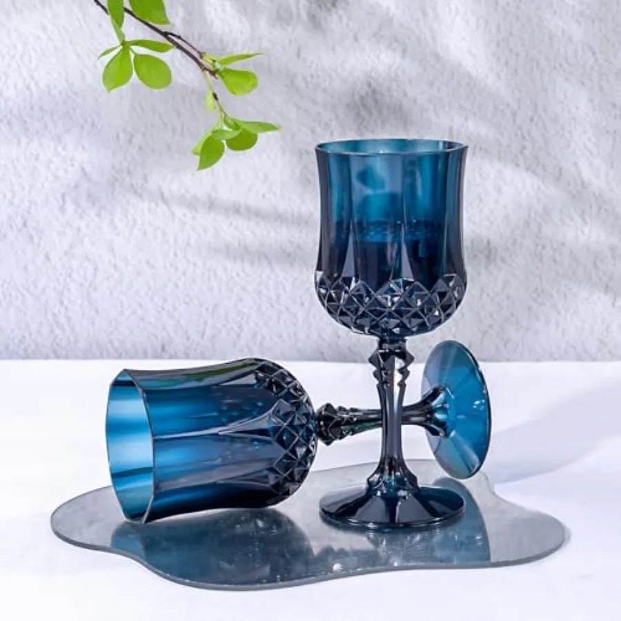 Plastic Wine Glasses Disposable Goblets 24 Pack For Party