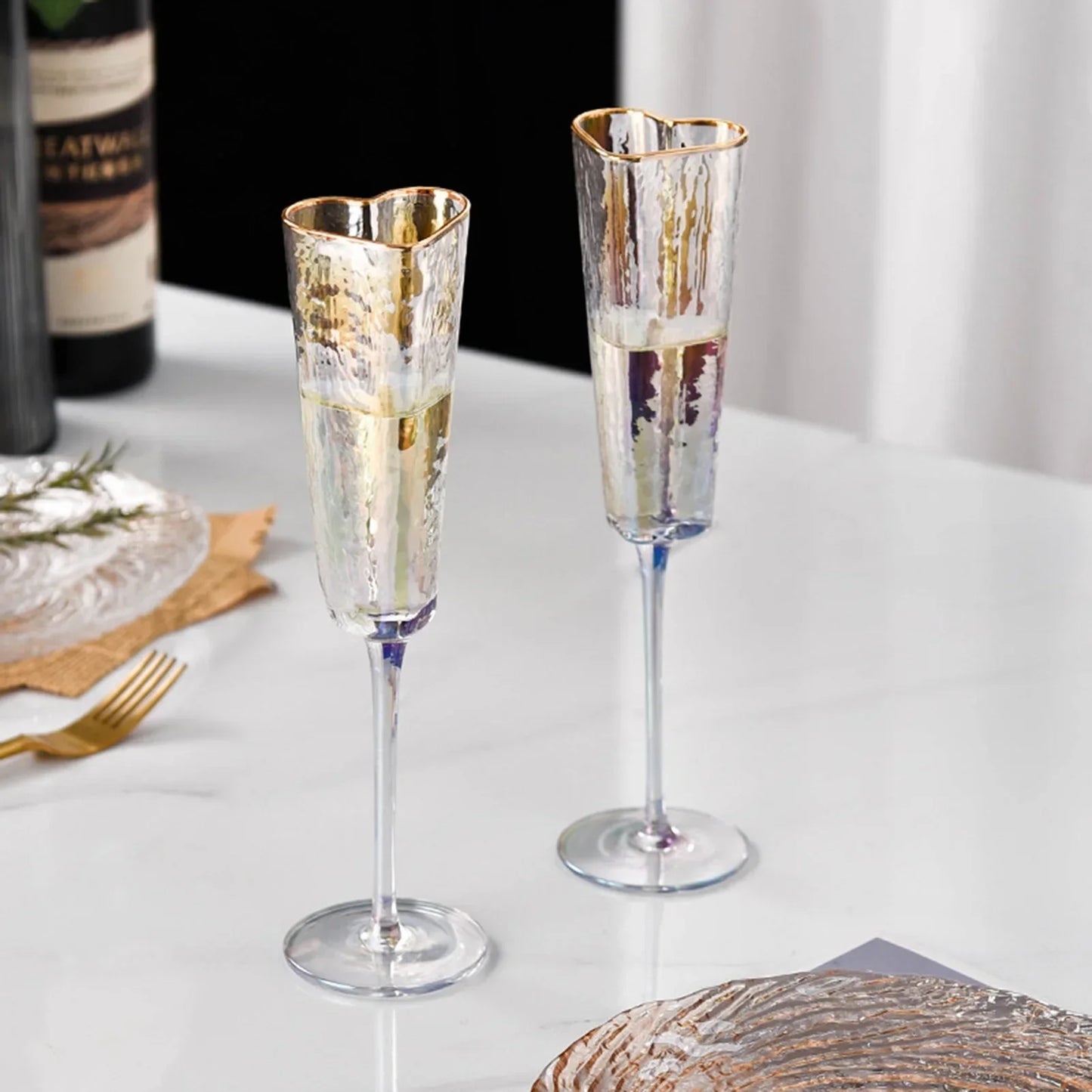 Heart Shaped Glass Goblet Durable Wine Glass For Home Parties