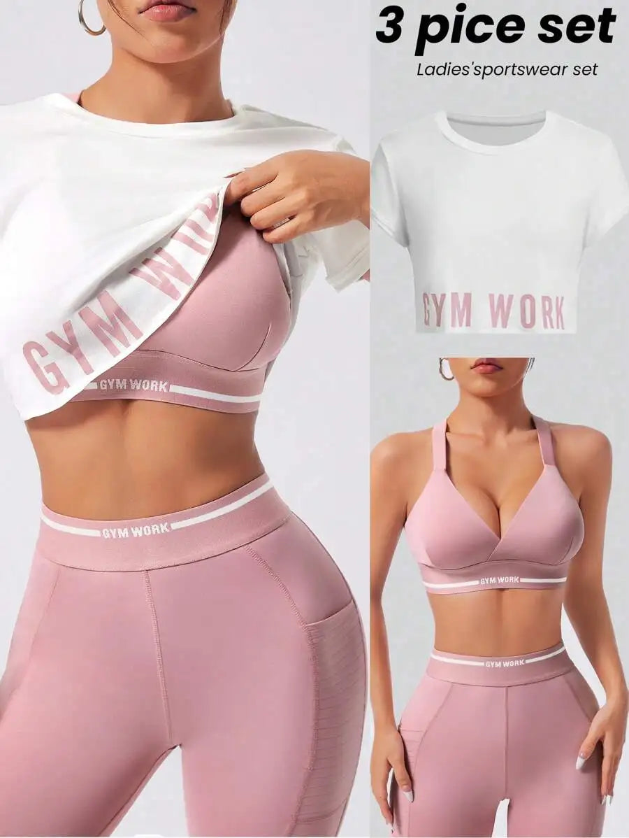 Women's Sports Bra And High Waisted Leggings Set Activewear