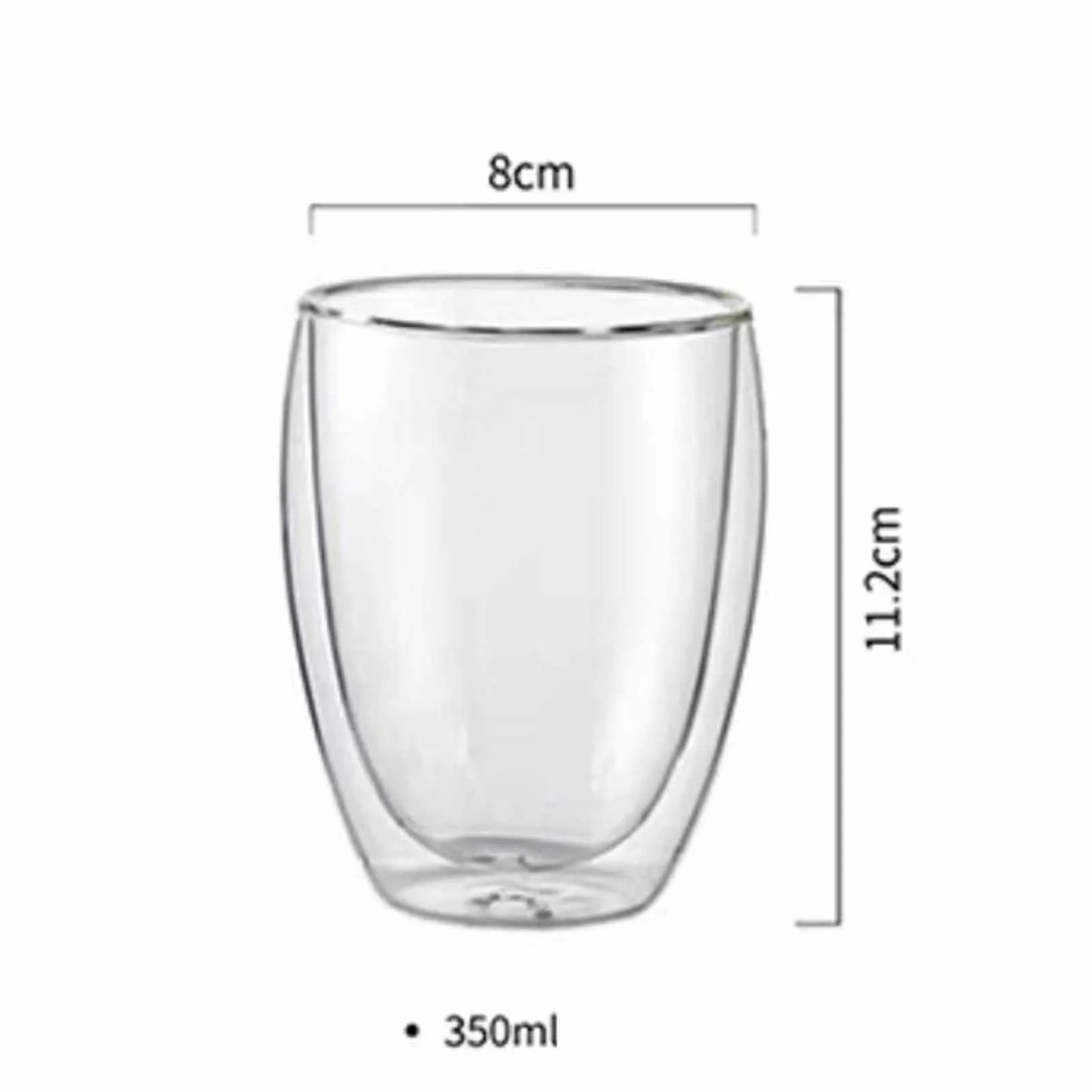 Double Wall Glass Cup Insulated Tumbler For Coffee And Tea