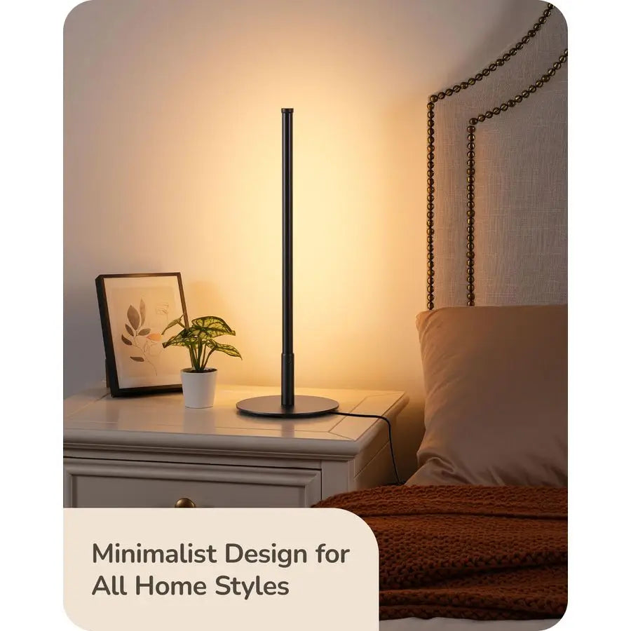Upgraded LED Table Lamp, Stepless Dimmable Bedside Lamp with 3 Color Temperature, Modern Nightstand Lamp, Desk Lamp for Bedroom,