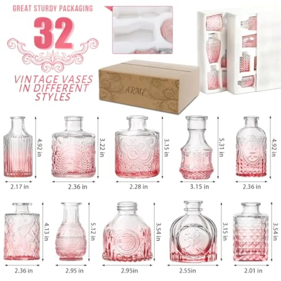 Bud Vase Bulk Set Of Glass Vases For Wedding Centerpieces