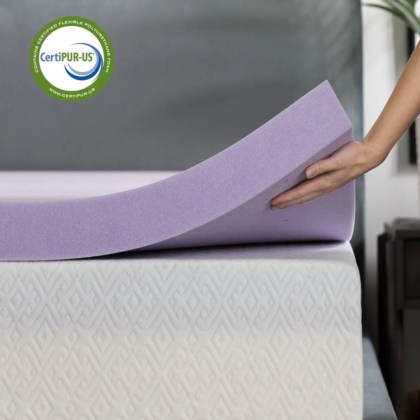 Memory Foam Mattress Topper With Essential Oil Infusion