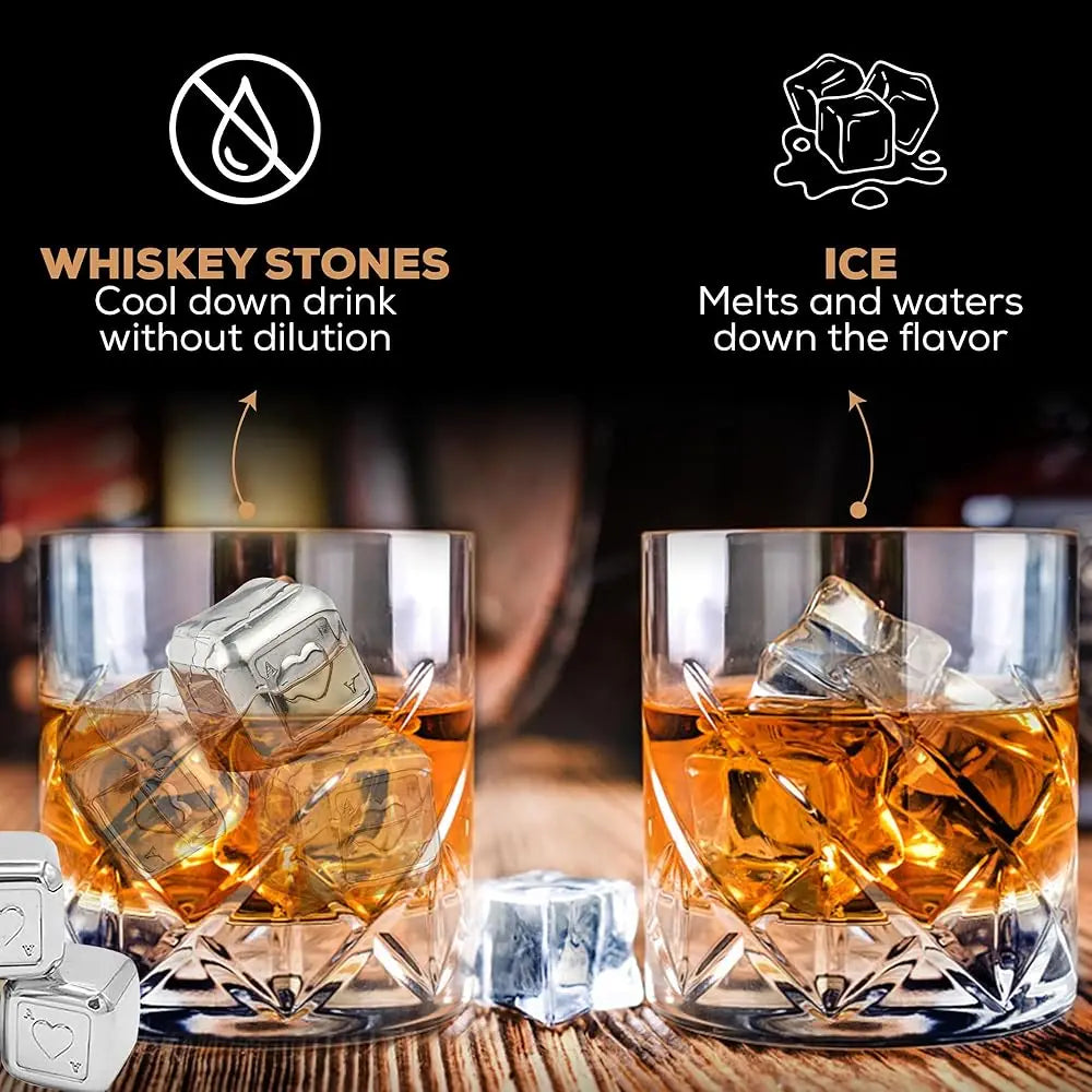 ZUIDID Anniversary Engraved Whisky Glass Gift Set For Husband