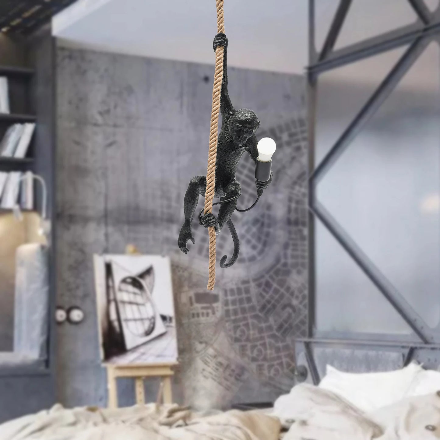 Monkey Chandelier Pendant Light With Adjustable Chain And E26 Socket