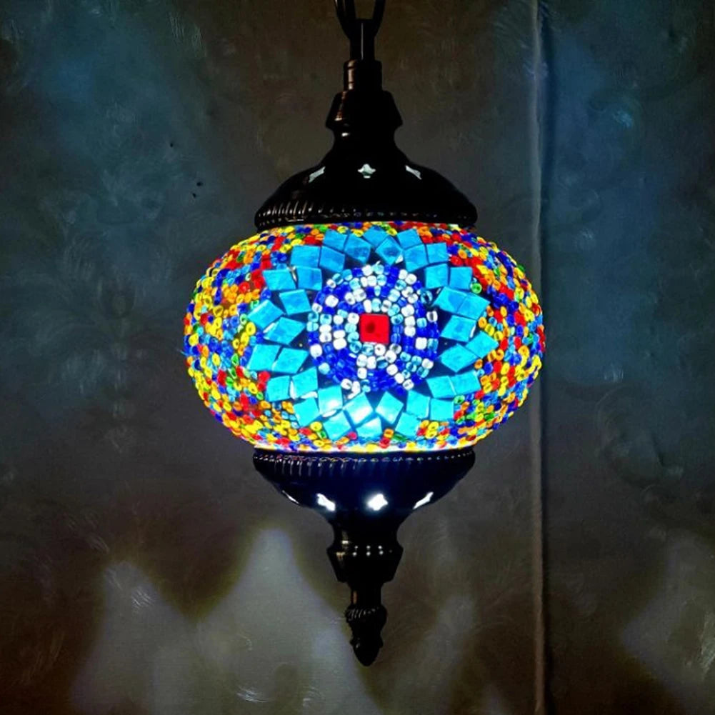 APWIKOGER Mosaic Pendant Light Turkish Moroccan Hanging Ceiling Lamp