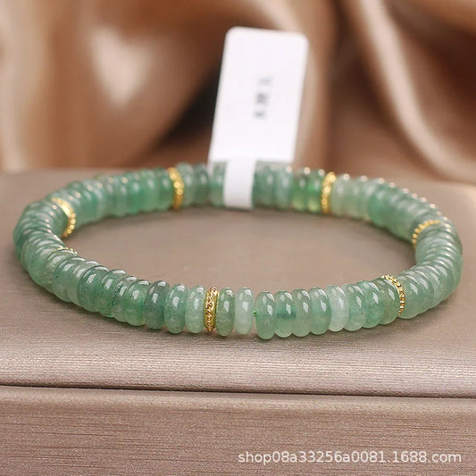 UMQ Natural Dongling Jade Abacus Beads Bracelet For Women
