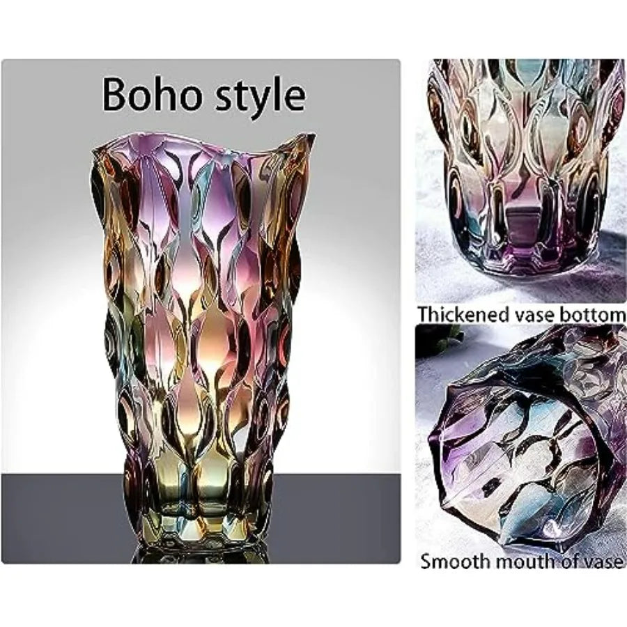 Crystal Clear Glass Vase For Flowers Centerpieces Home Decor