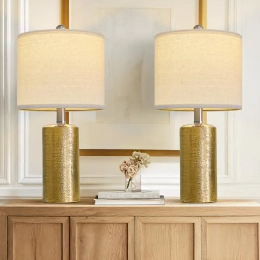 Modern Ceramic Table Lamps Set of 2 for Living Room