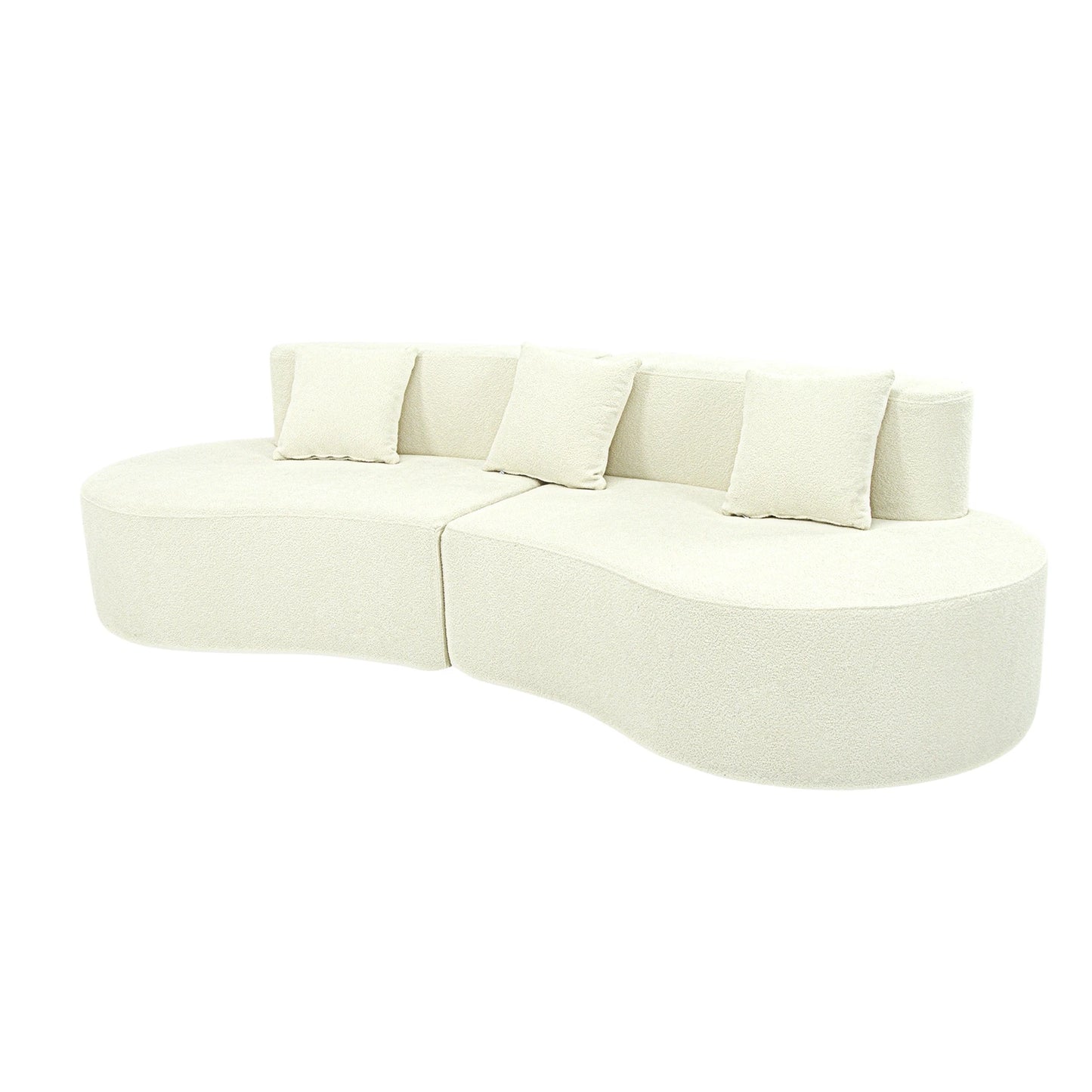 US Modern Curved Four Seat Half Moon Modular Sofa For Living Room