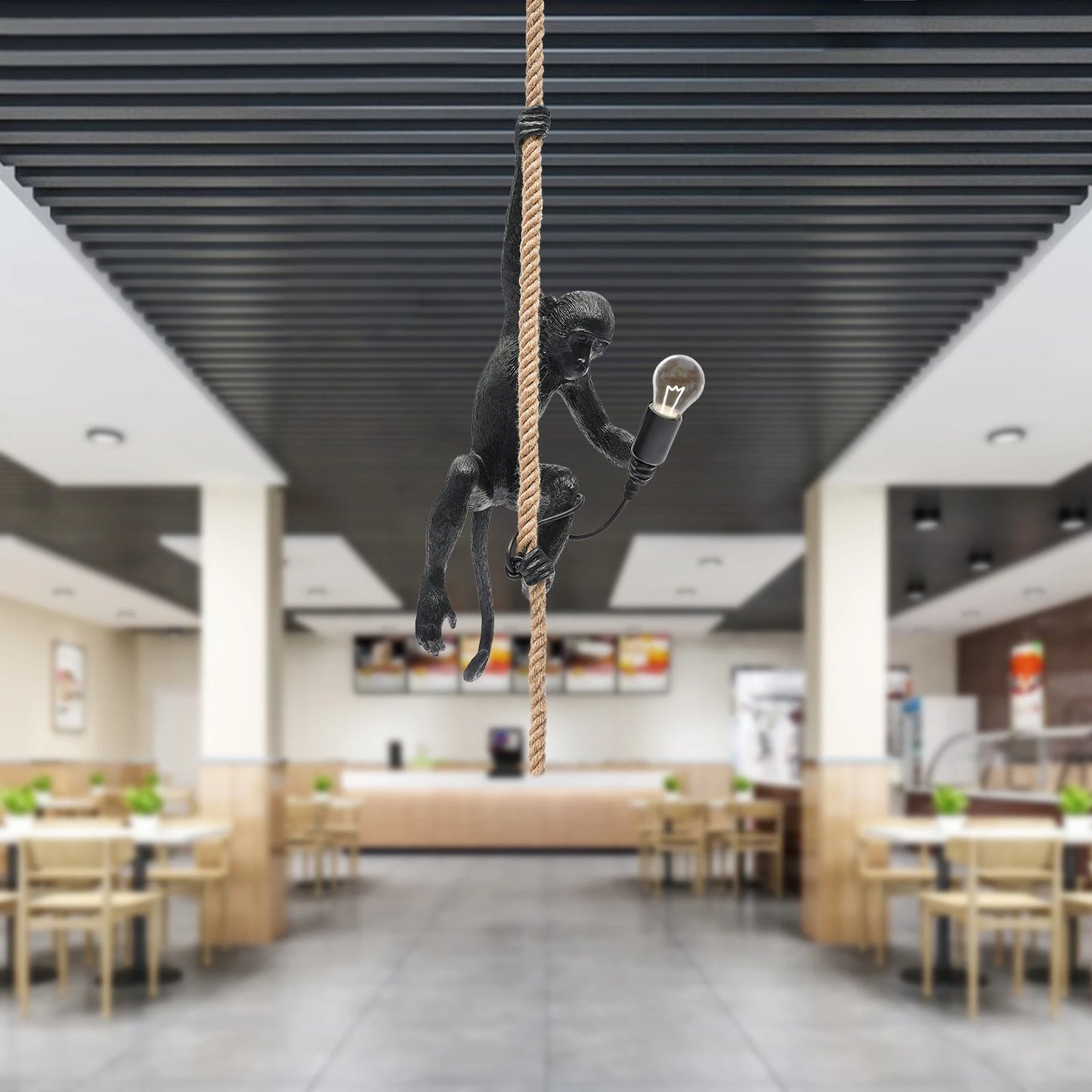 Monkey Chandelier Pendant Light With Adjustable Chain And E26 Socket