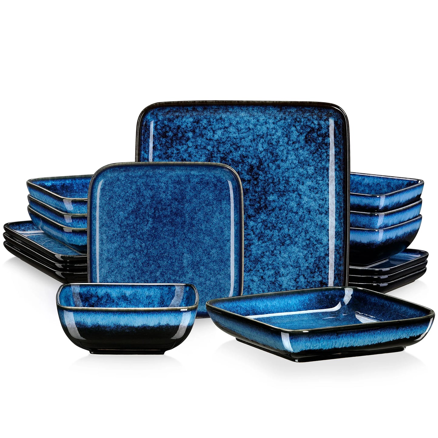 Malacasa Stern Dinner Set For 4 Ceramic Tableware Collection
