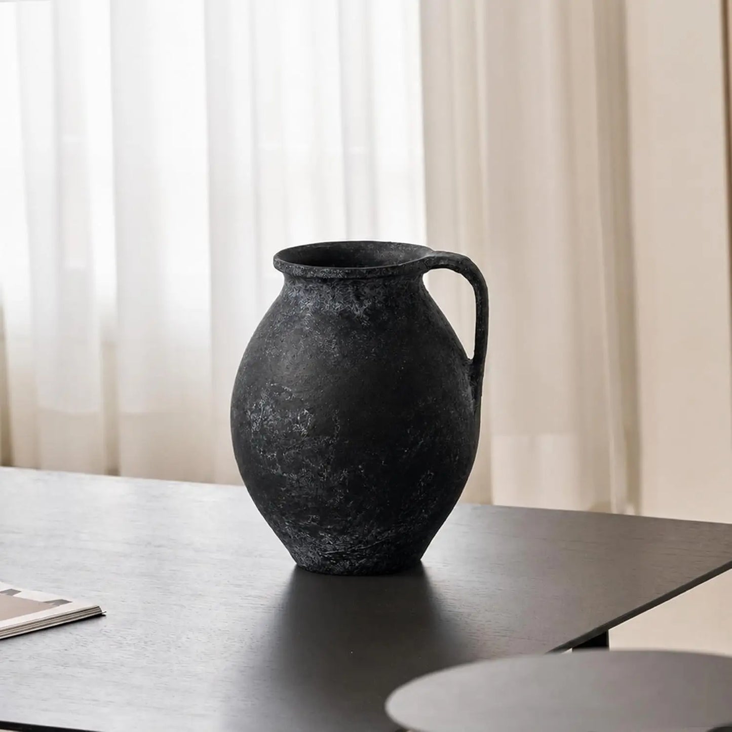 Ceramic Large Vase Zen Style Distressed Farmhouse Decor