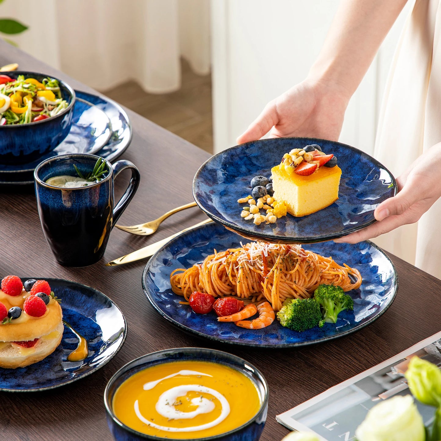 MALACASA Starry Dinnerware Set For Everyday Dining