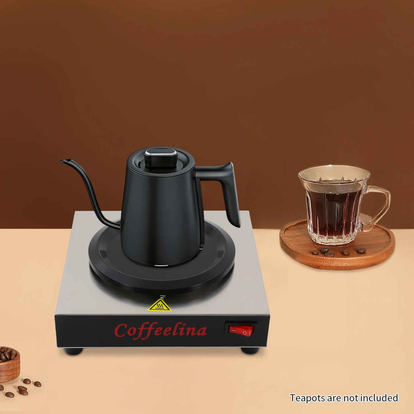 Commercial Large Cup Warmer 110V 80W with Heating Plate for Oversized Mugs Milk Jugs Soup Pots Office Restaurant Break Room Use