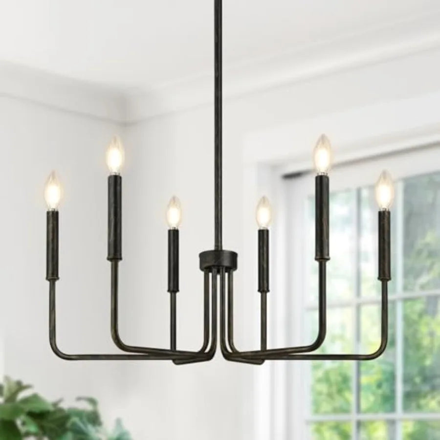 Rustic 6 Light Antique Farmhouse Chandelier Pendant Light