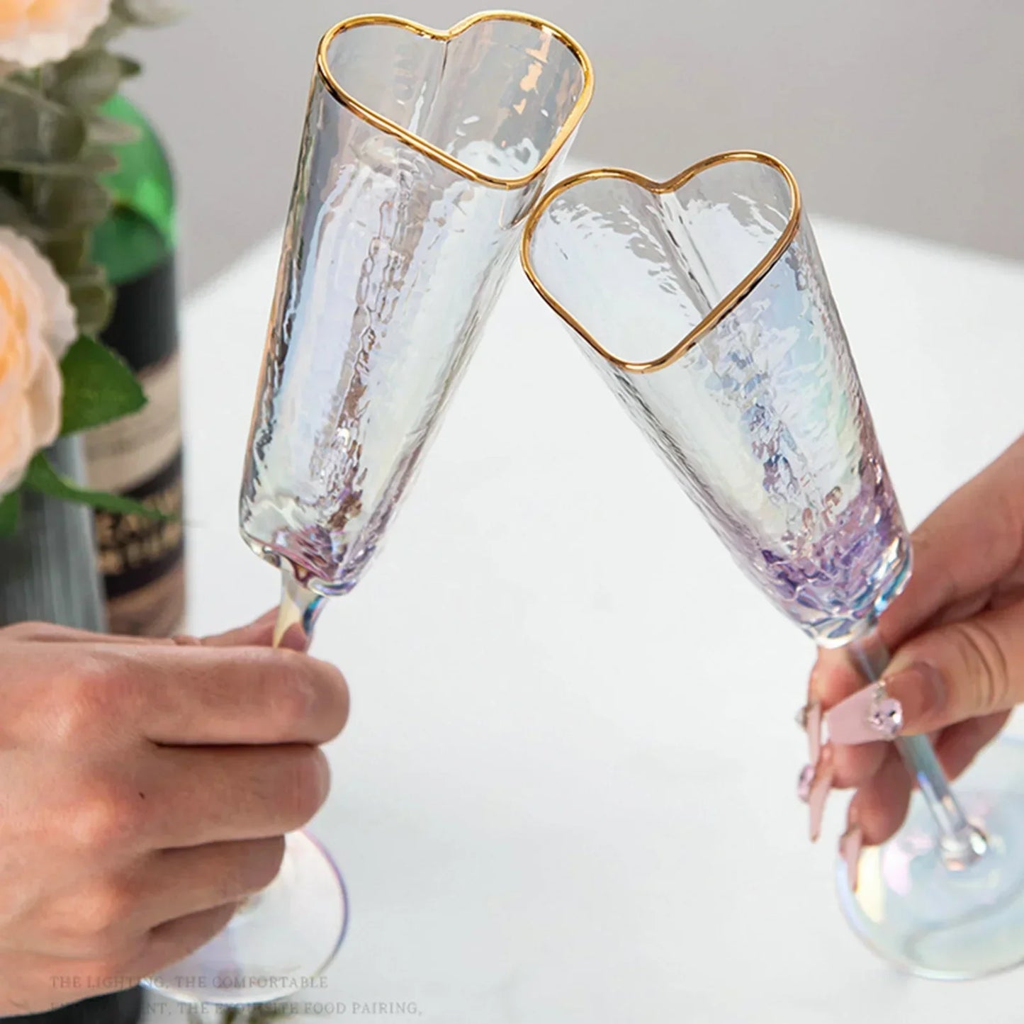 Heart Shaped Glass Goblet Durable Wine Glass For Home Parties