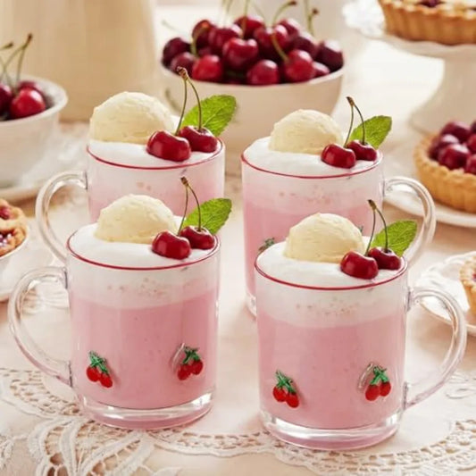 4 Pack Icon Juice Glasses With Fruit Icon Design Glassware