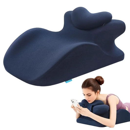 Foam Ergonomic Rest Pillow, Prone Pillow for Sleeping, Reading Pillow for Bed, Ergonomic Support for Back Pain, Acid Reflux amp