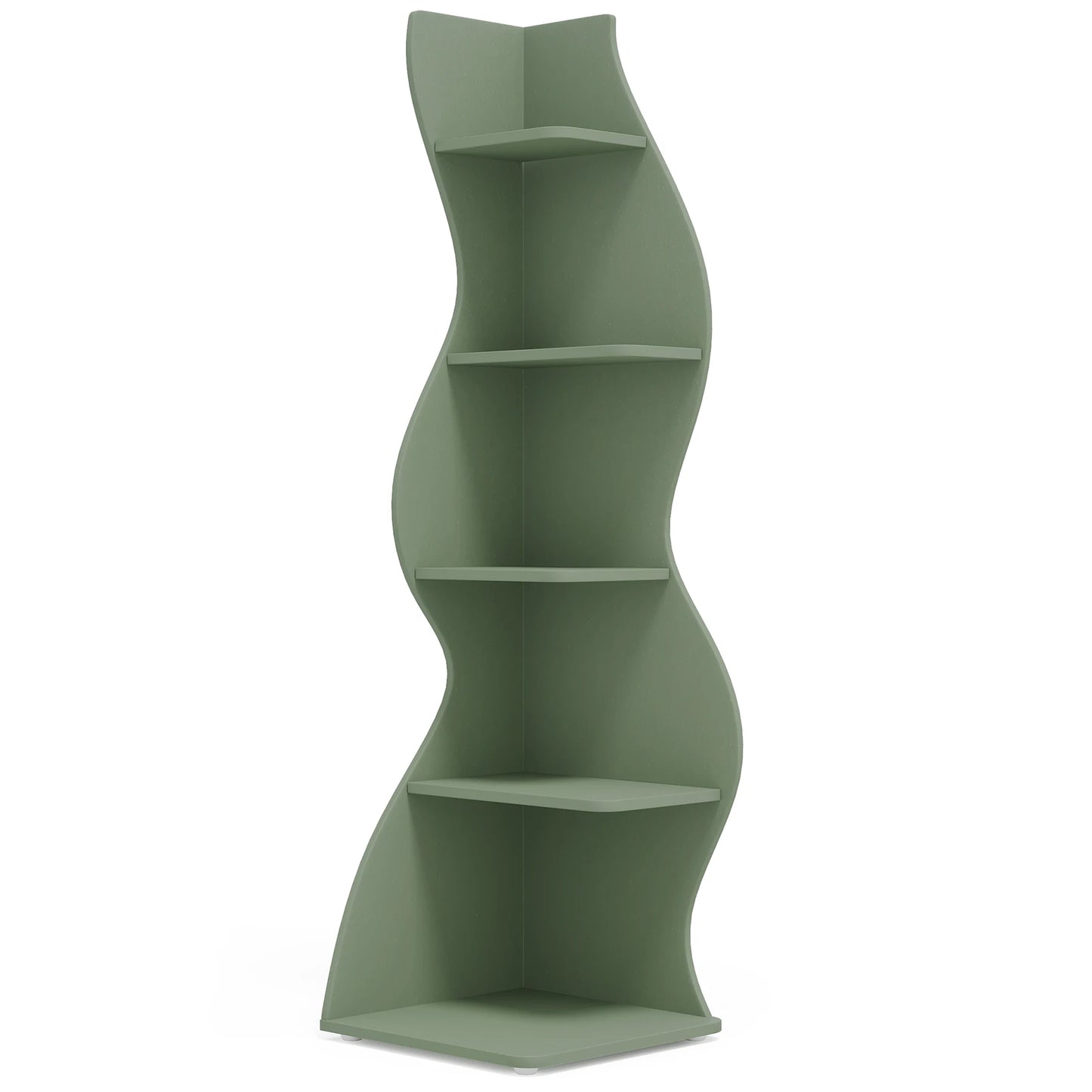 Tribesigns Corner Shelf Five Tier Wall Bookcase And Plant Stand