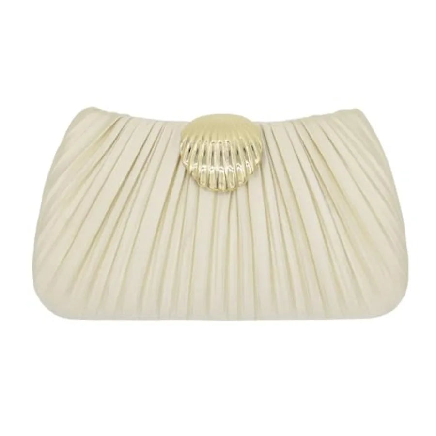 Elegant Vinyl Evening Clutch Purse With Removable Chain Strap