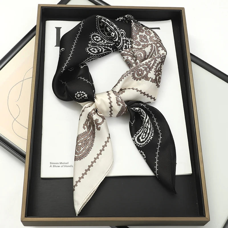 Printed Womens Polyester Scarf Square Shawl Luxury Design
