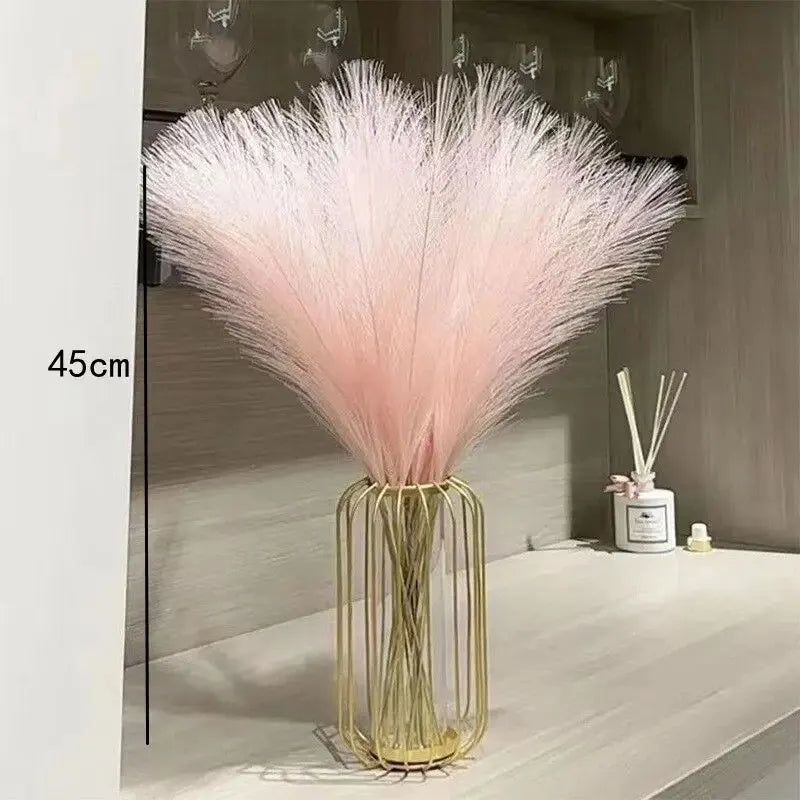 10pcs/set 10-Piece Black Faux Pampas Grass Floral Arrangement for Halloween, Wedding Centerpieces, Home Decor, Boho Style