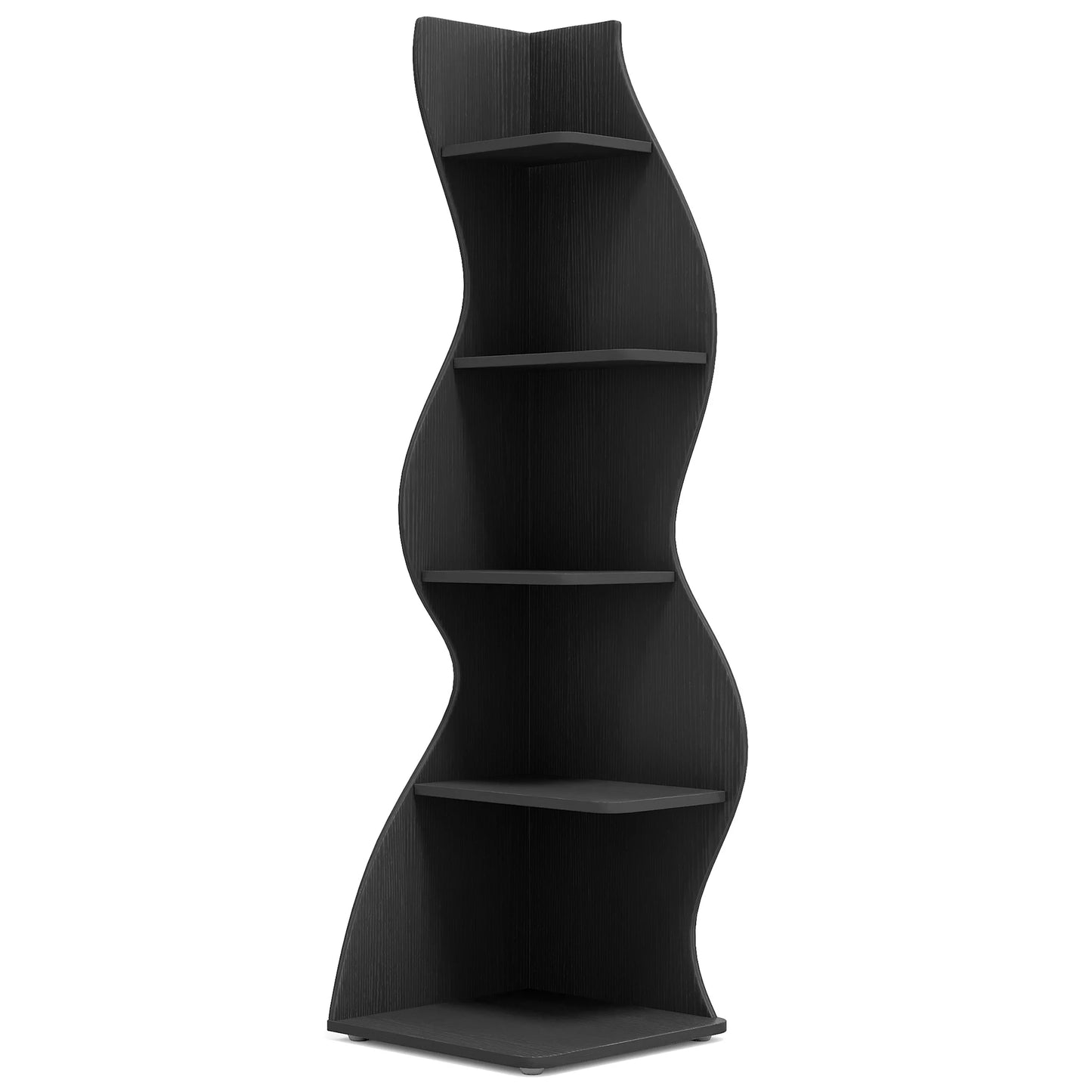 Tribesigns Corner Shelf Five Tier Wall Bookcase And Plant Stand