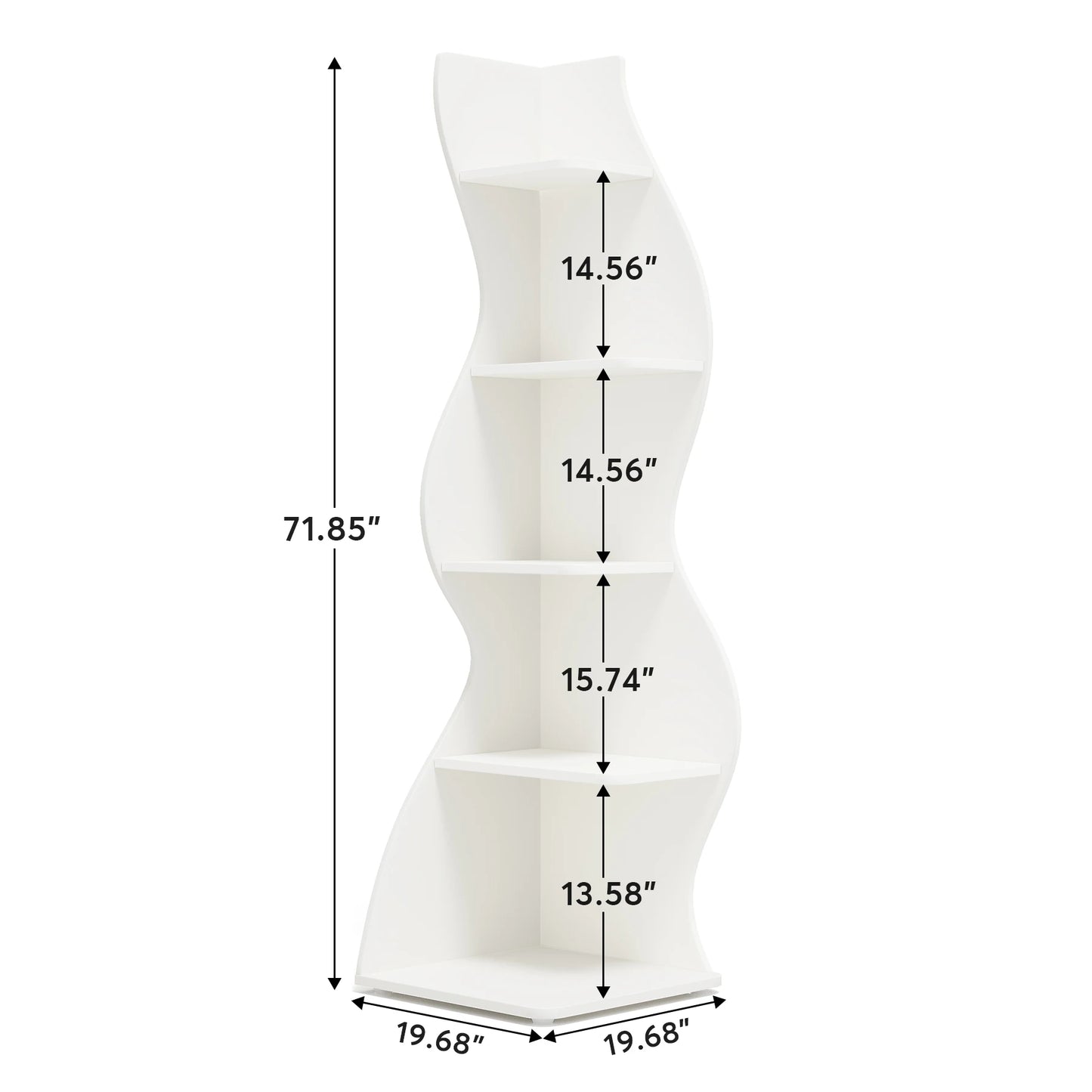 Tribesigns Corner Shelf Five Tier Wall Bookcase And Plant Stand