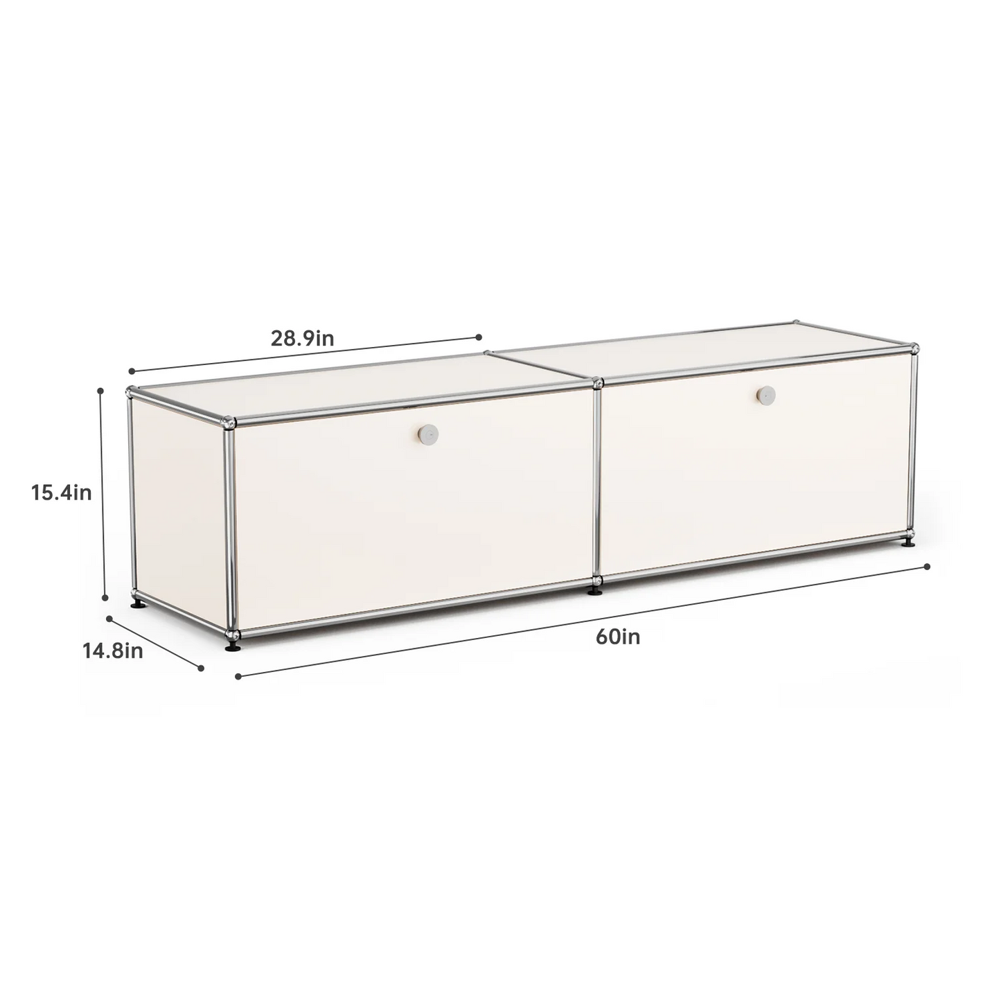 Furgle Modern Modular Metal Storage Cabinet Freestanding Sideboard Living Room