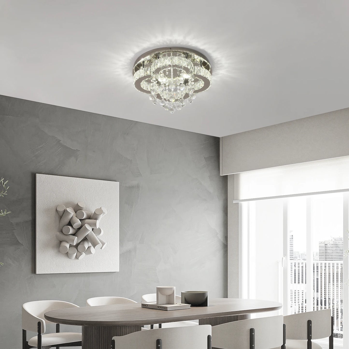 VETRULUS Crystal Chandelier Luxury Pendant Ceiling Lamp Living Room