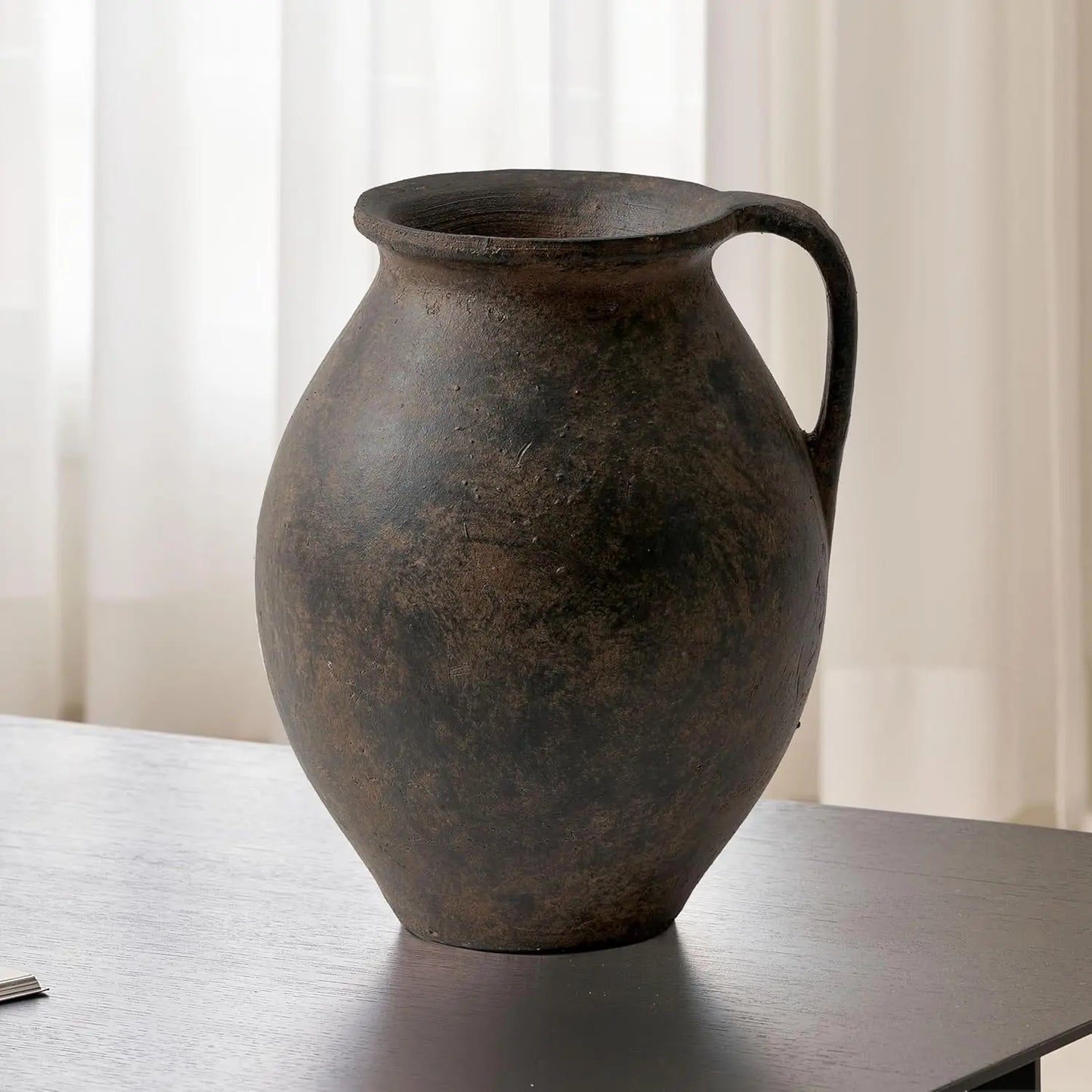 Ceramic Zen Vase For Home Decor Farmhouse Style Floral Accent