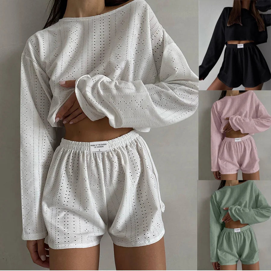 Women's Pajama Set Sleepwear With Shorts 2 Piece Loungewear