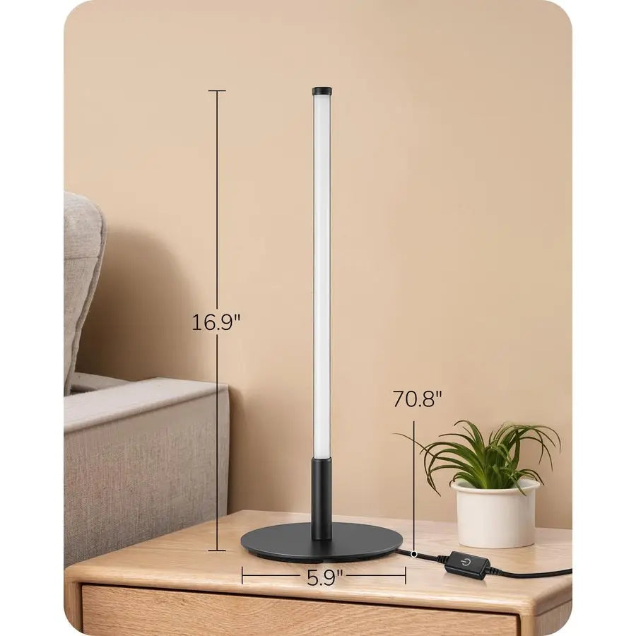 Upgraded LED Table Lamp, Stepless Dimmable Bedside Lamp with 3 Color Temperature, Modern Nightstand Lamp, Desk Lamp for Bedroom,