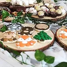 Set Of 12 Unfinished Wood Slices For Centerpieces