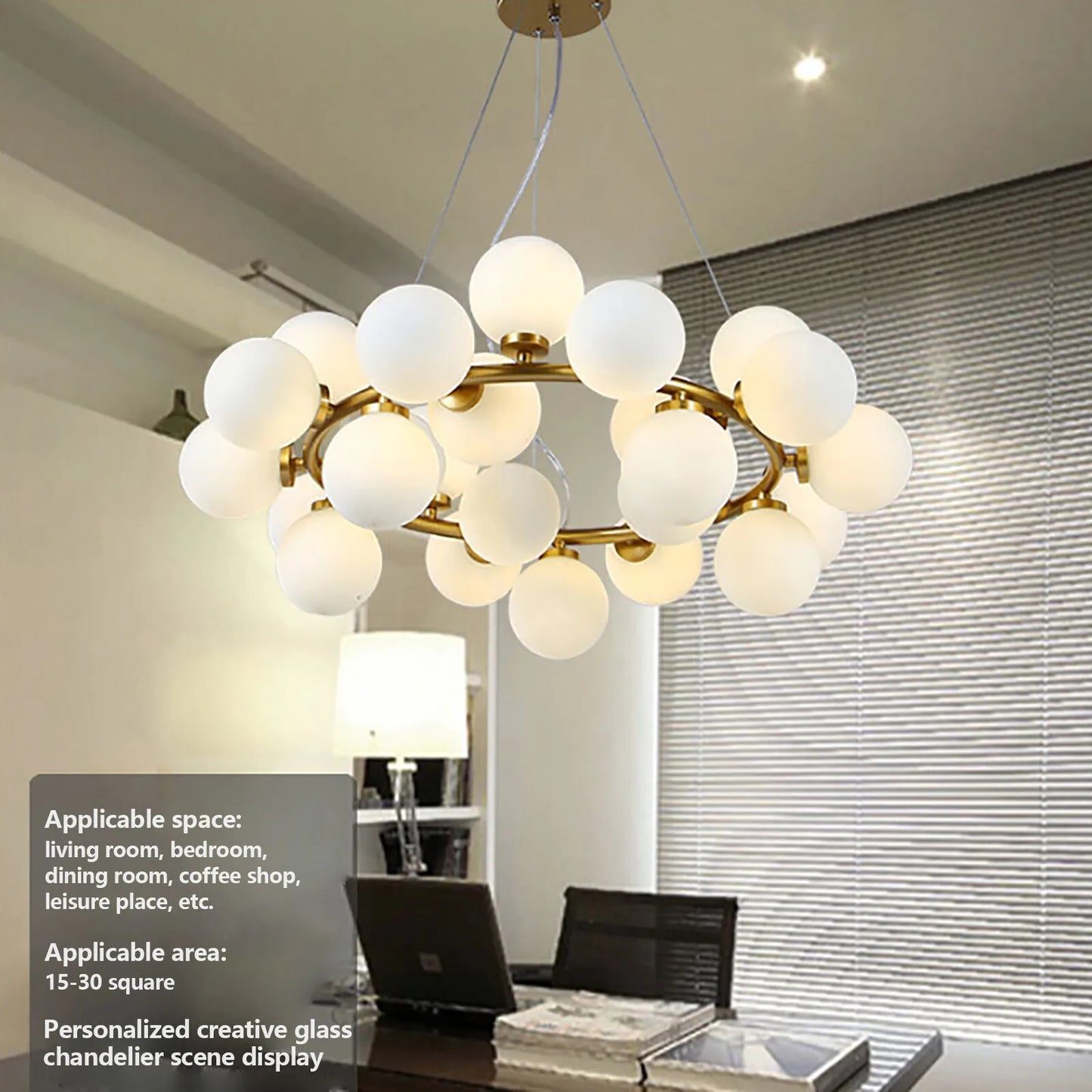 25 Light Modern Adjustable Pendant Chandelier For Living And Dining