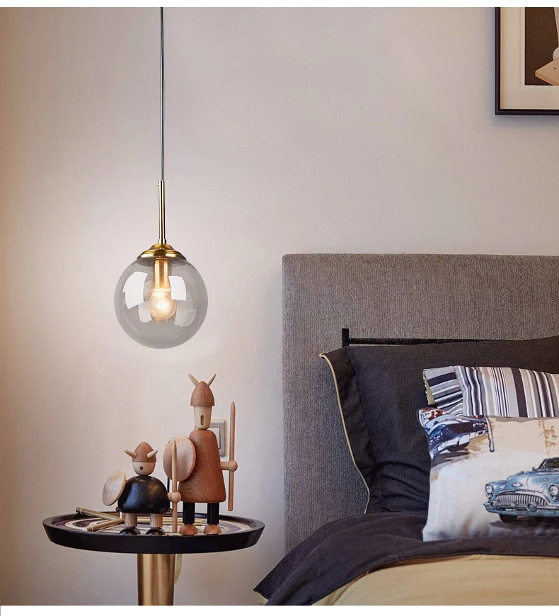MSZGJY LED Modern Luxury Metal Chandelier Glass Pendant Lamp