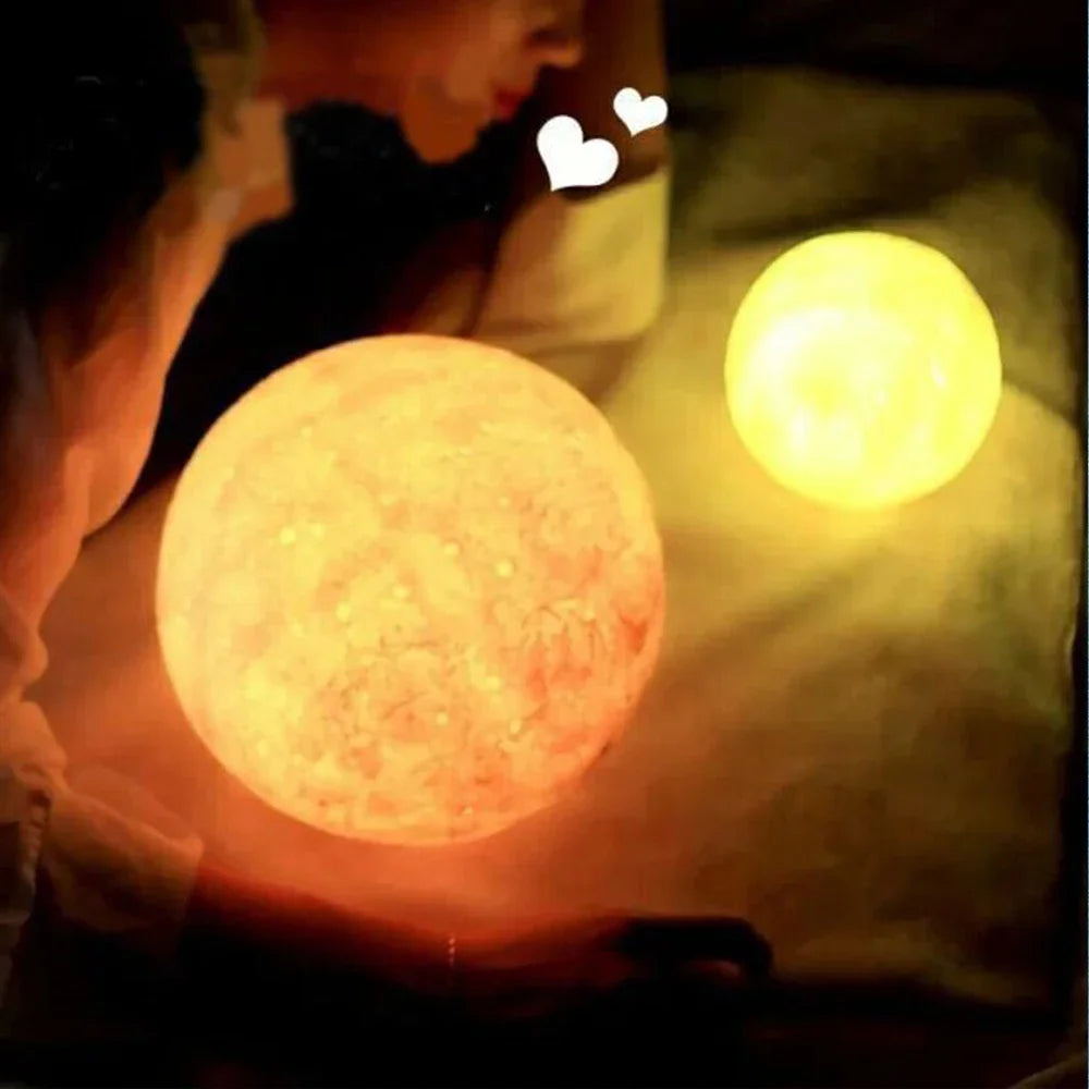 3D Moon Night Light Desk Lamp For Bedroom Decor Ambience