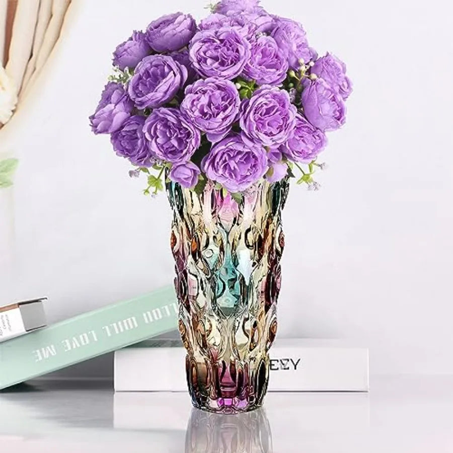 Crystal Clear Glass Vase For Flowers Centerpieces Home Decor