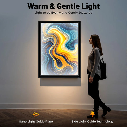 Bymaocar LED Poster Frame Warm Illuminated Acrylic Aluminum Alloy