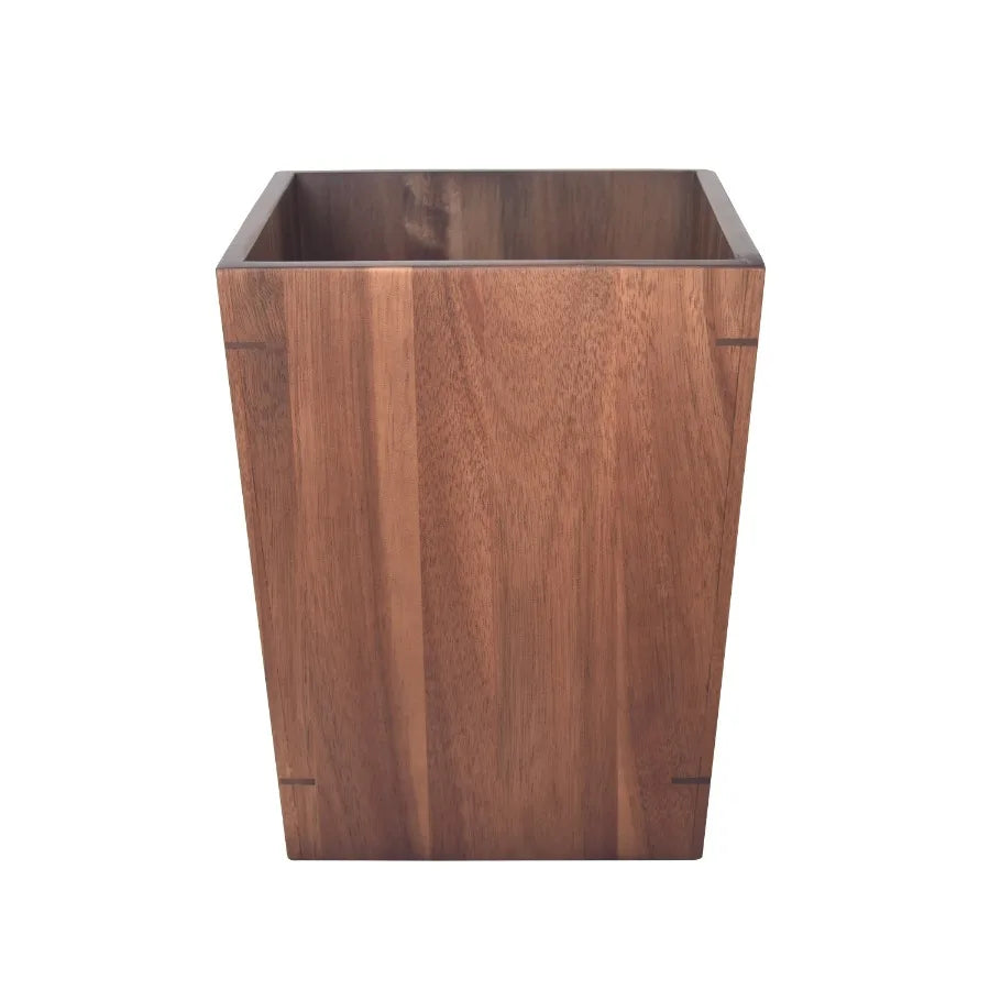 Acacia Wood Trash Can Eco Friendly Durable Kitchen Bin