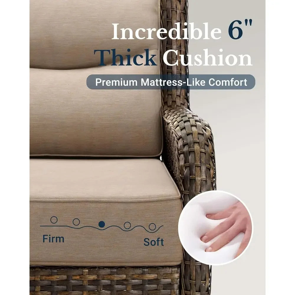 Premium Outdoor Patio Furniture With Weather Resistant Cushions Swivel Rockers