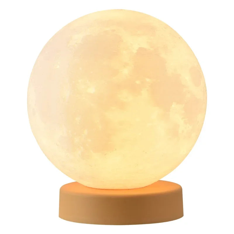 3D Moon Night Light Desk Lamp For Bedroom Decor Ambience