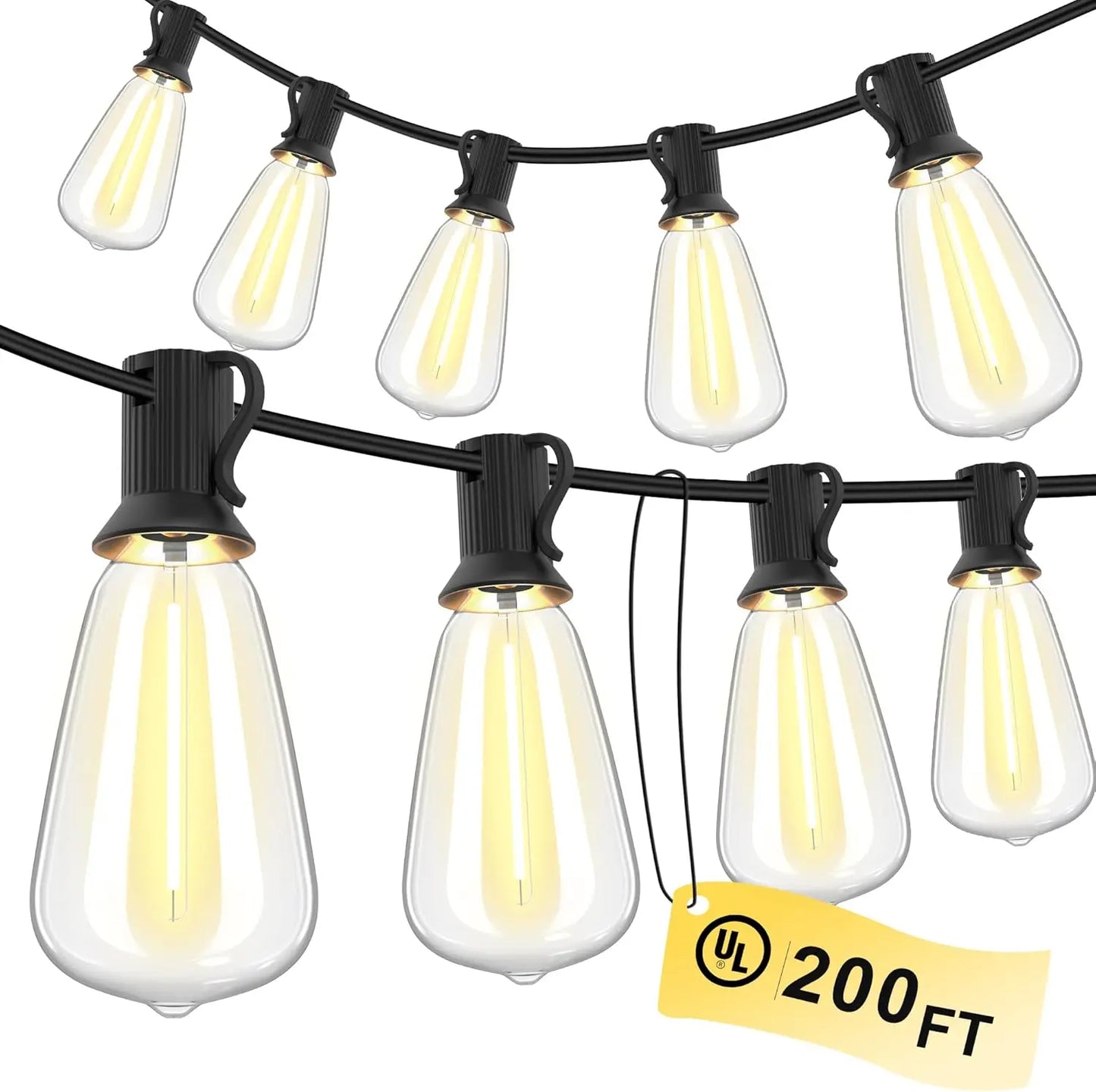 MIMIRGB LED Outdoor String Lights Waterproof Dimmable Replaceable Bulbs Patio