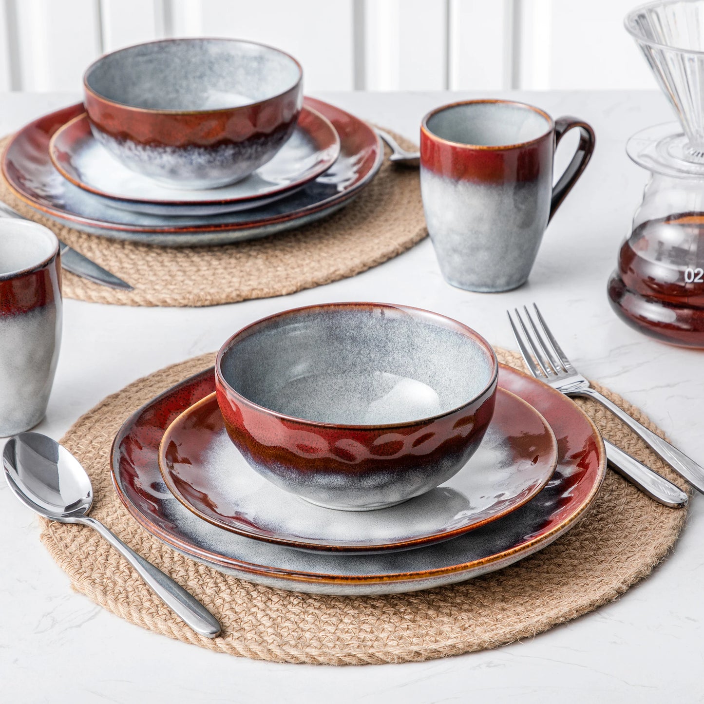 MALACASA Starry Ceramic Dinner Set Tableware Microwave Safe