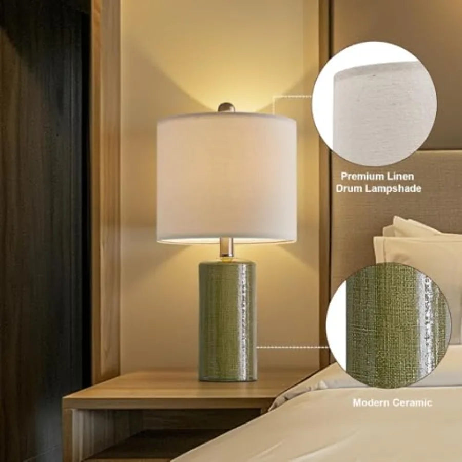 Modern Ceramic Table Lamps Set of 2 for Living Room