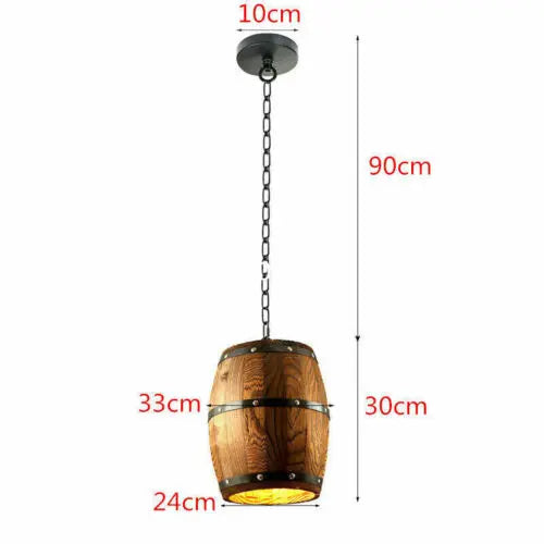 Vintage Old West Wine Barrel Hanging Light For Cafe Bar
