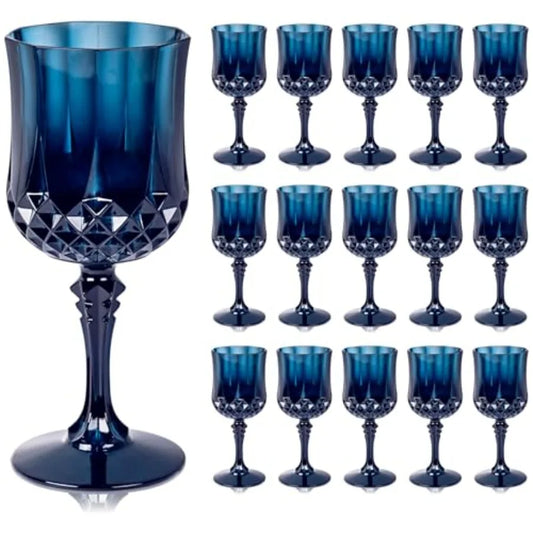 Plastic Wine Glasses Disposable Goblets 24 Pack For Party