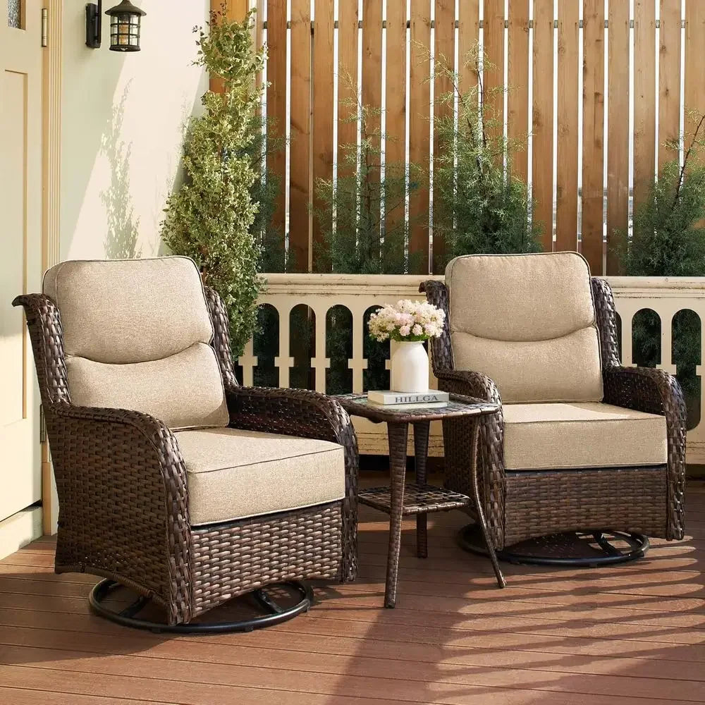 Premium Outdoor Patio Furniture With Weather Resistant Cushions Swivel Rockers
